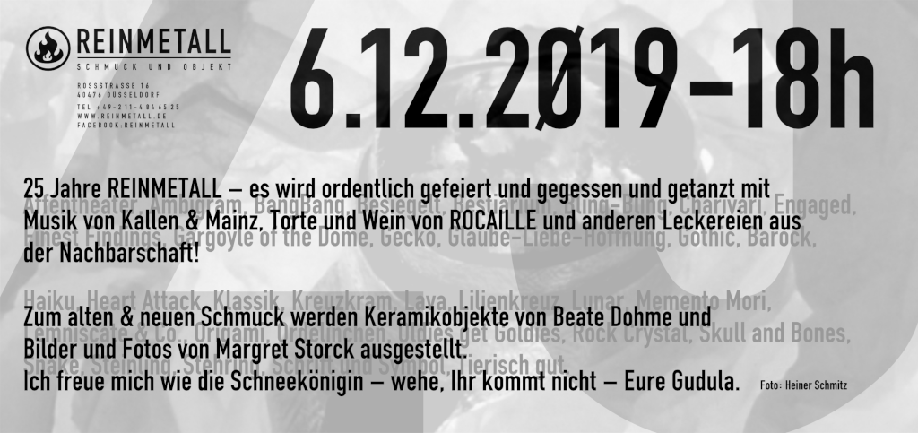 25 Jahre REINMETALL – die Einladung zum Jubiläum am 6.12.2019